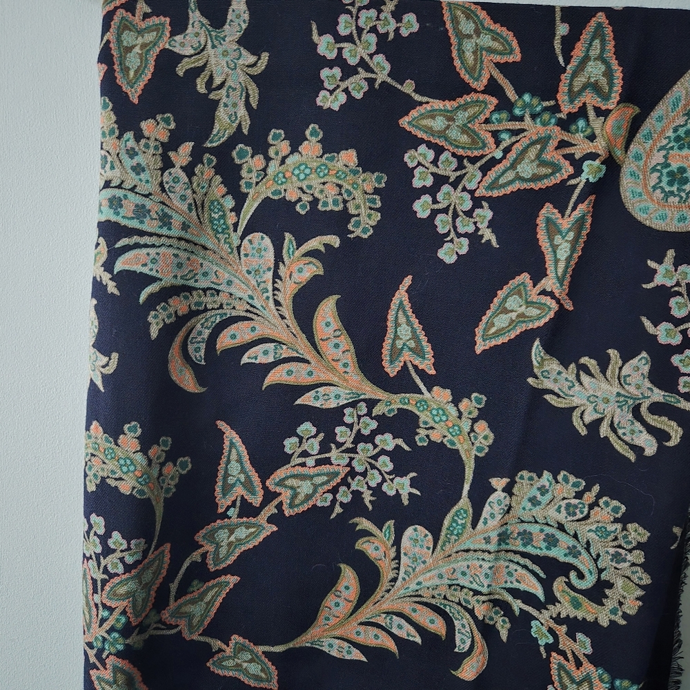 Pinto Italian 100% Wool Lana-Wool Bohemian Paisley Fringe Scarf - Picture 5 of 13